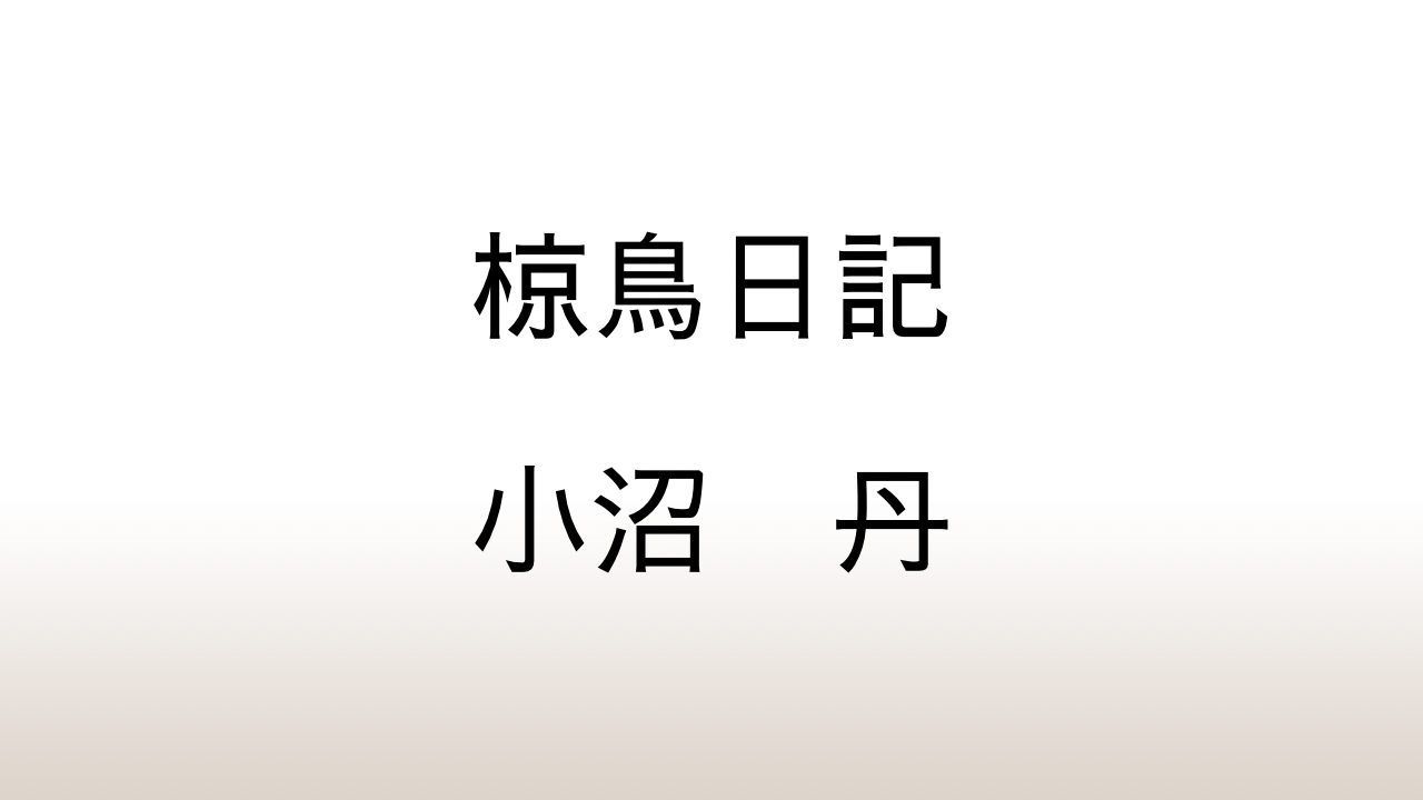 小沼丹「椋鳥日記」あらすじと感想と考察