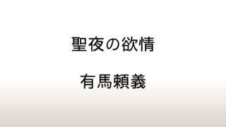 有馬頼義「聖夜の欲情」あらすじと感想と考察